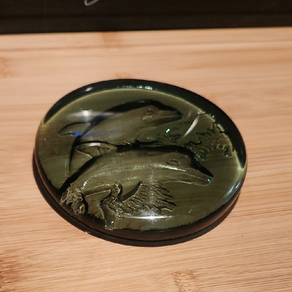 Elegant Dolphin Glass Accent